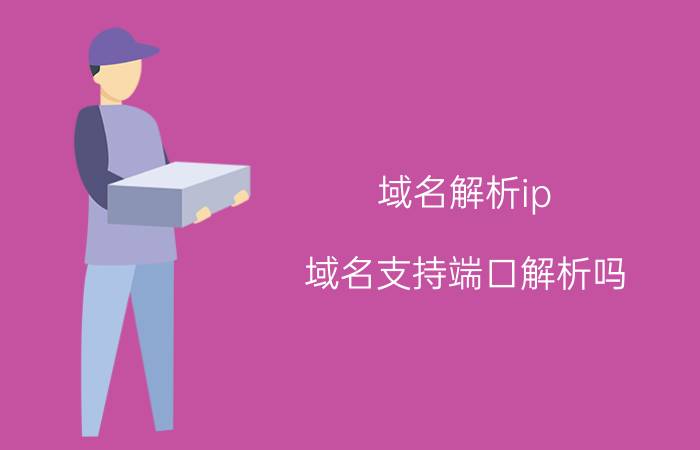 域名解析ip 域名支持端口解析吗？